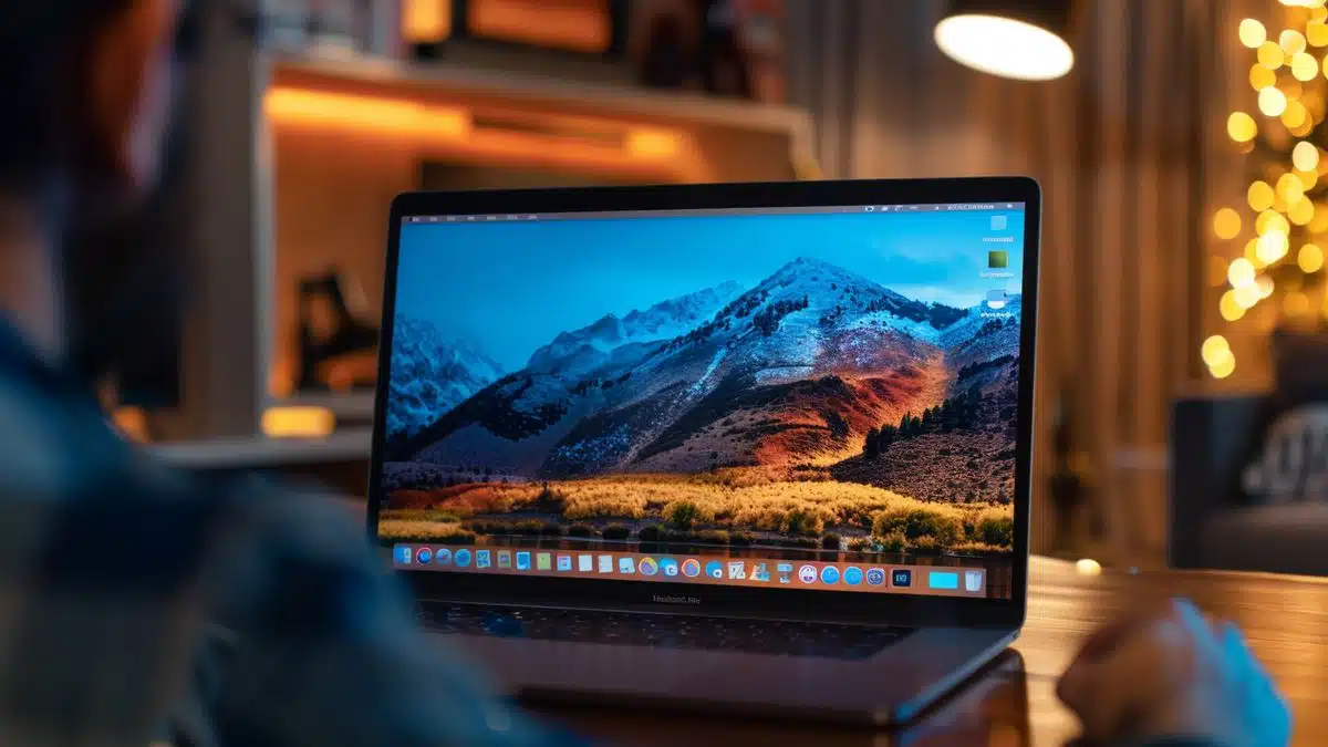 IT specialist updating Parallels Desktop on a MacBook Pro laptop.