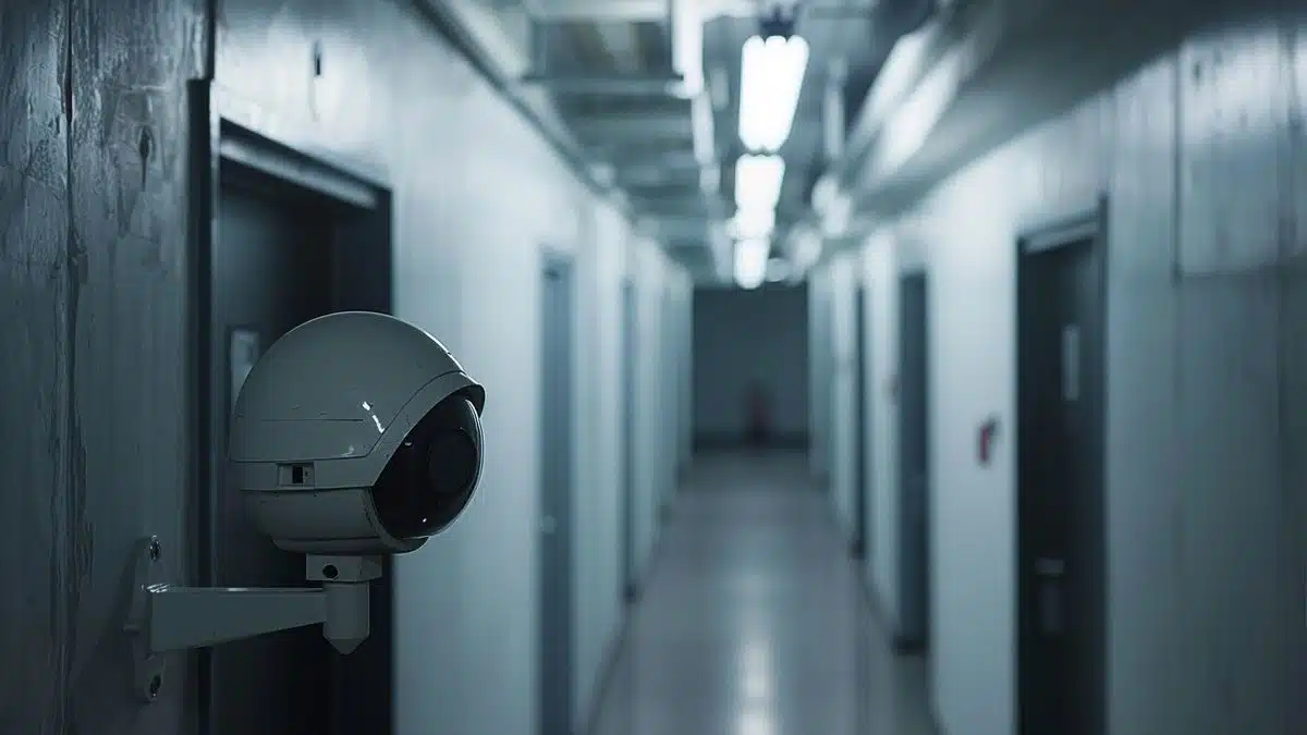 Surveillance cameras installed in a highsecurity facility to prevent unauthorized access