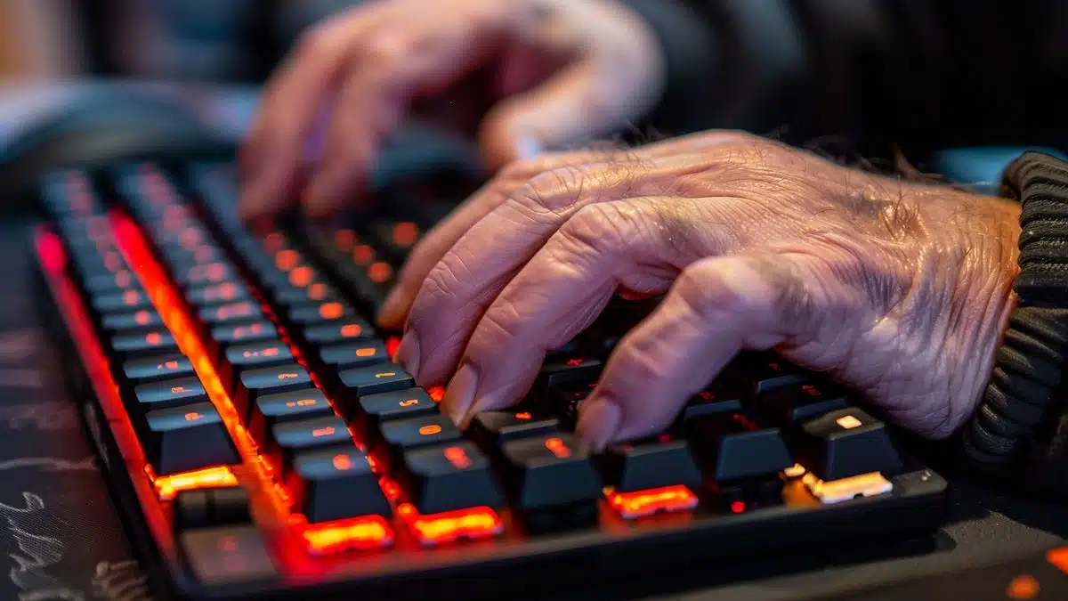 Closeup of hands typing commands to install Proton on Ubuntu terminal.